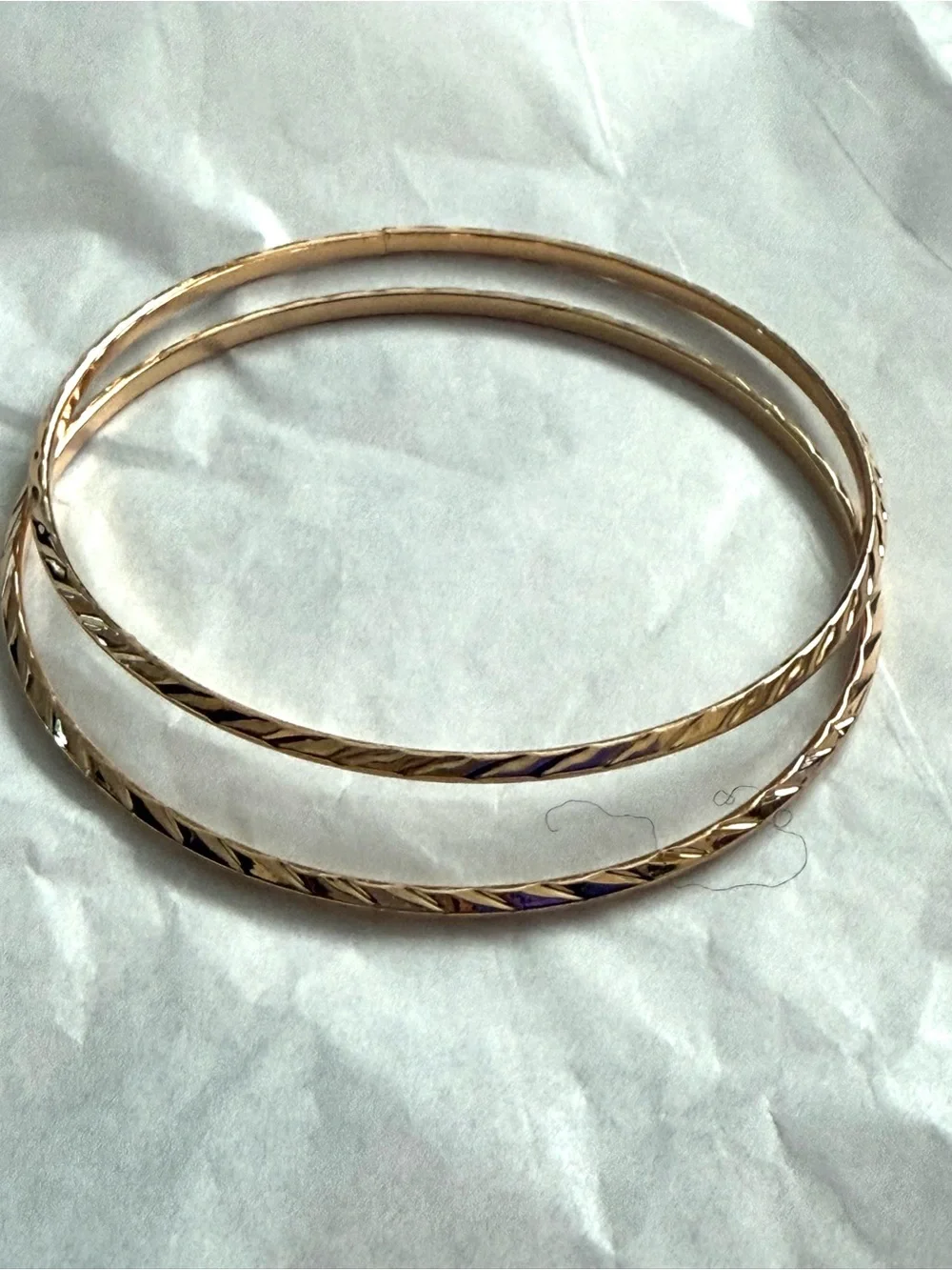 Classic Gold-Tone Twisted Bangle Bracelets - Set of 2